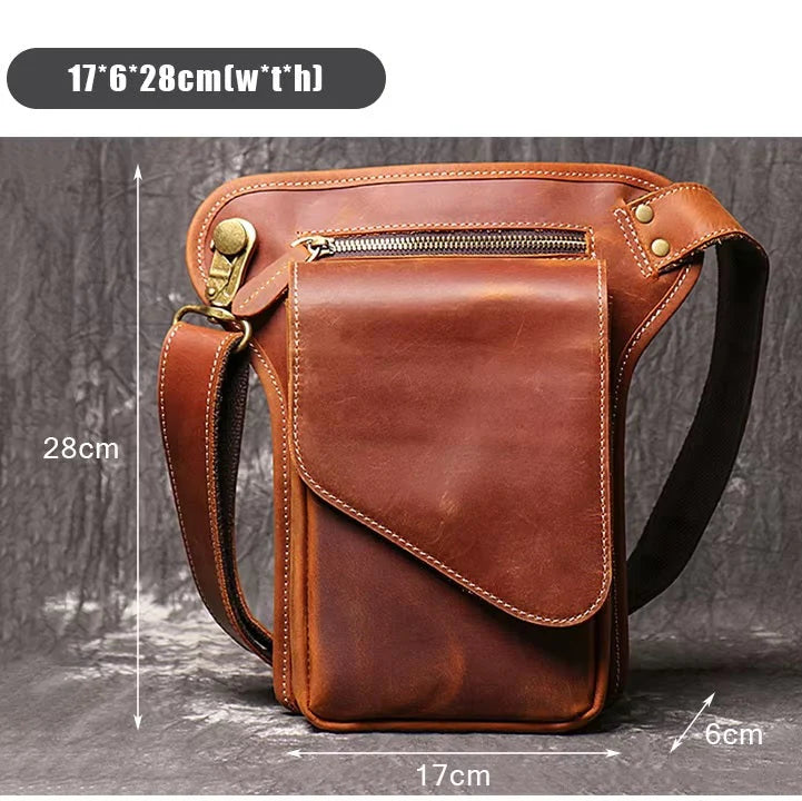 Men's Waist Bag, Handmade Genuine Leather