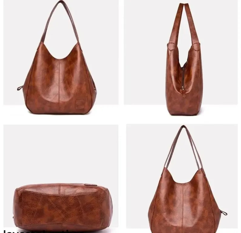 Leather Shoulder Bag Large Tote