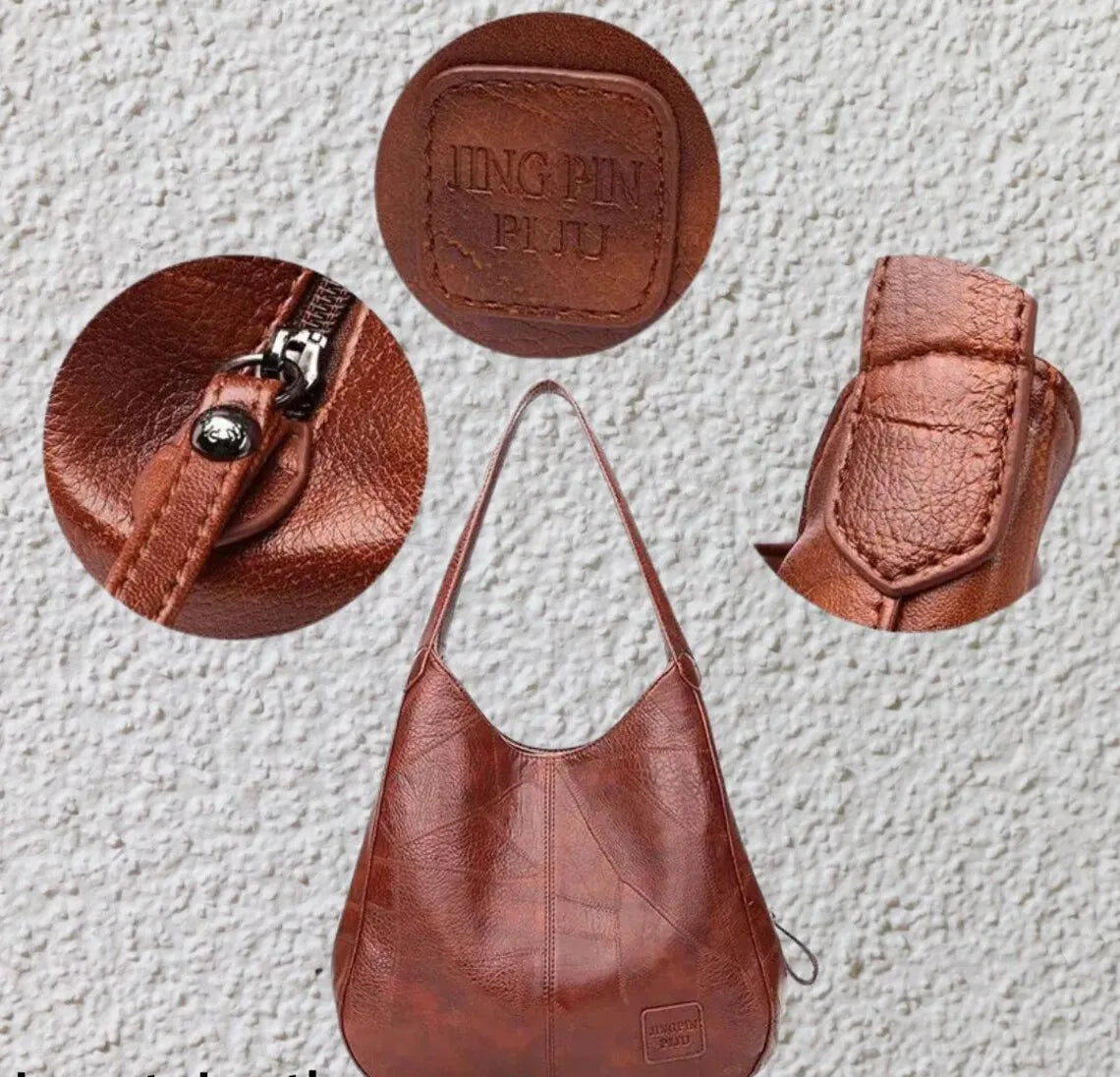 Leather Shoulder Bag Large Tote