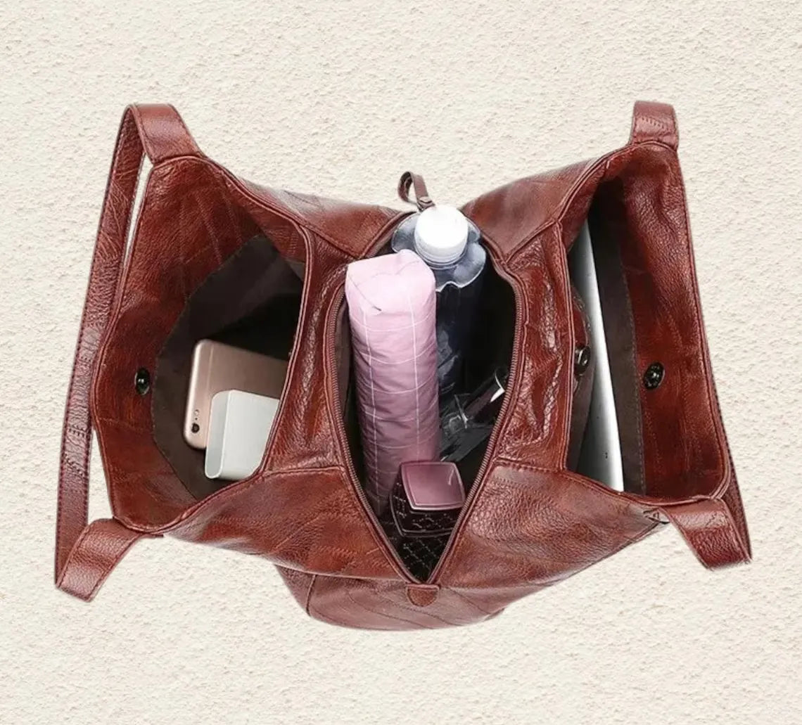 Leather Shoulder Bag Large Tote