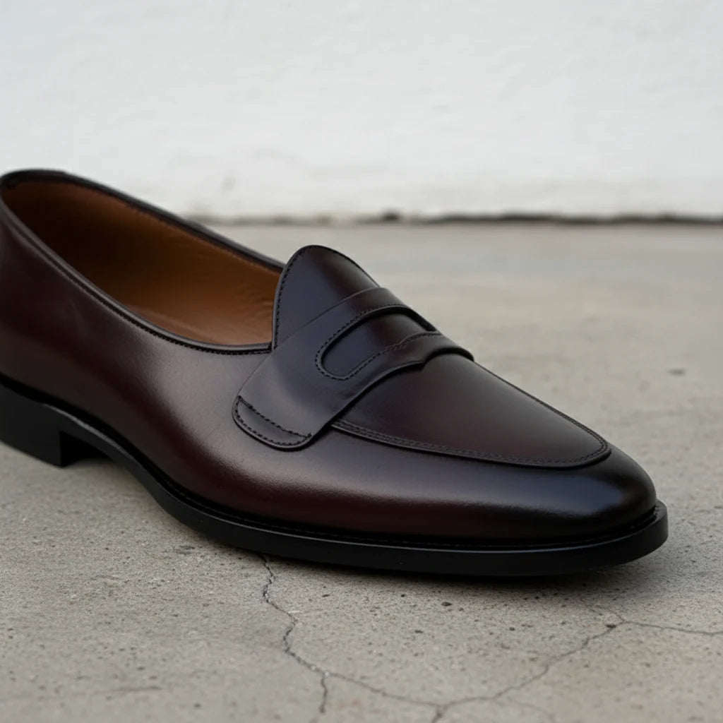 Men's handmade leather moccasin