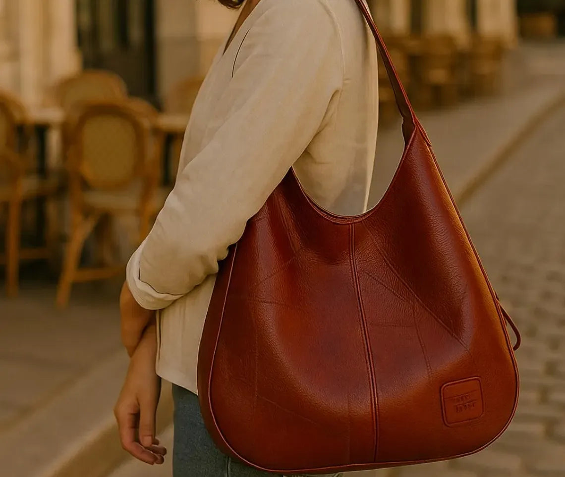Leather Shoulder Bag Large Tote