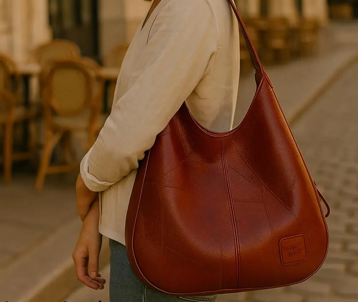 Leather Shoulder Bag Large Tote