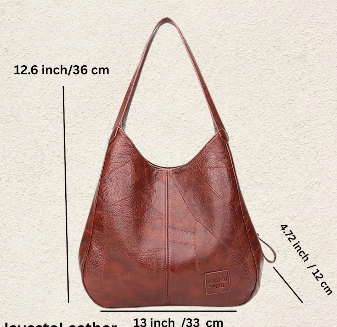 Leather Shoulder Bag Large Tote